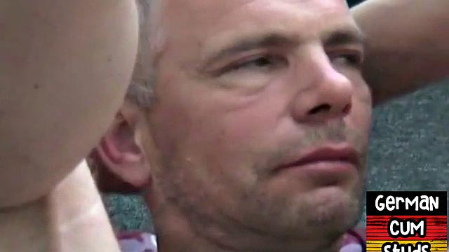 Leather German gay gets fisted in homemade 3some