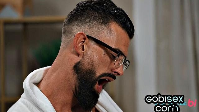 Hugetitted maid doggystyled in 3some