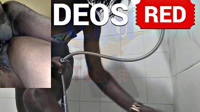 A American MILF get down and dirty in the shower with her black friend