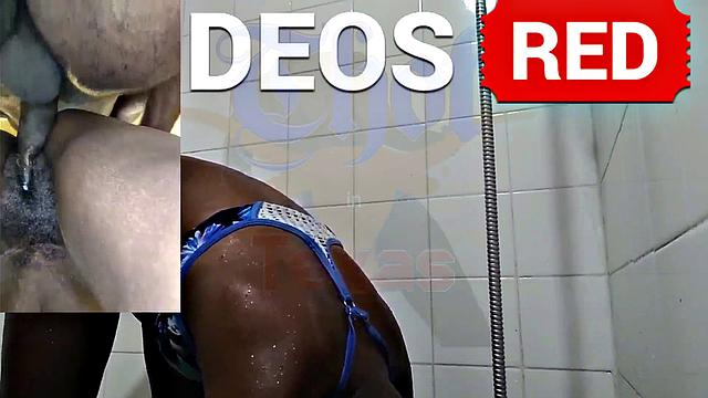 A American MILF get down and dirty in the shower with her black friend