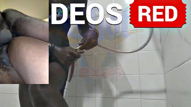 A American MILF get down and dirty in the shower with her black friend