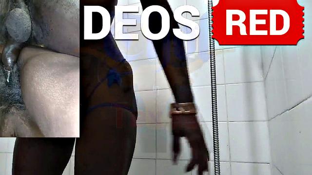 A American MILF get down and dirty in the shower with her black friend