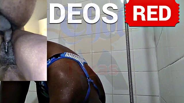 A American MILF get down and dirty in the shower with her black friend