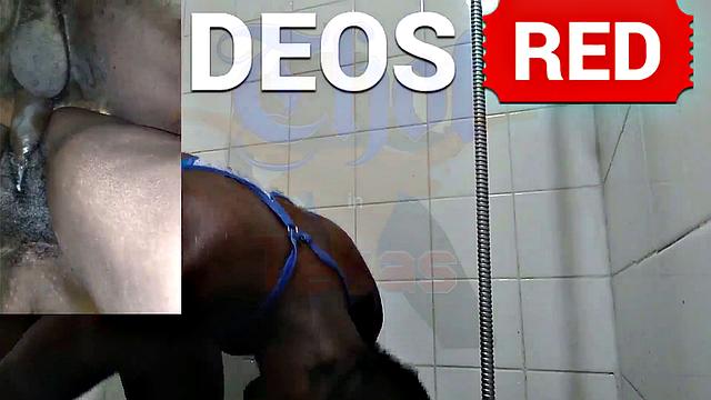 A American MILF get down and dirty in the shower with her black friend