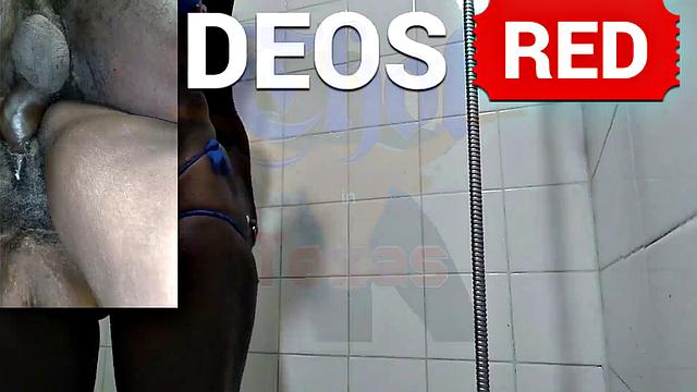 A American MILF get down and dirty in the shower with her black friend