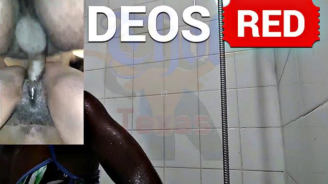 A American MILF get down and dirty in the shower with her black friend