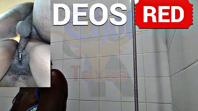 A American MILF get down and dirty in the shower with her black friend