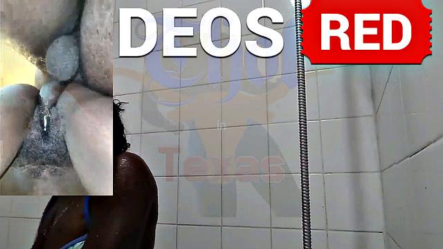 A American MILF get down and dirty in the shower with her black friend