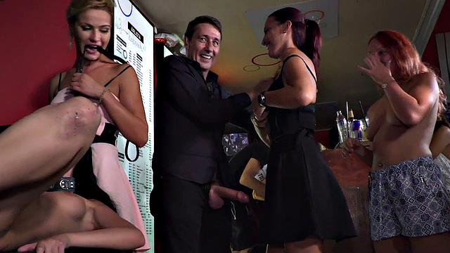 Public scandal sluts fucked in group by big dicks