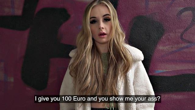 стройная малышка стонет под крепким членом на людях в миссионере