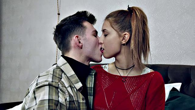 Watch Iris Kiss get a happy ending from a hot cock in a bedroom