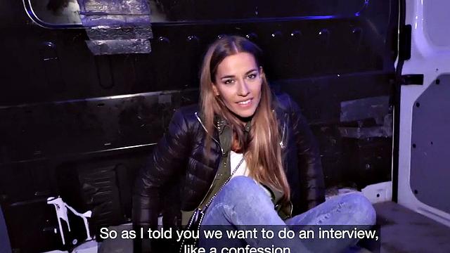 Petite blindfolded sinner doggystyled by priest