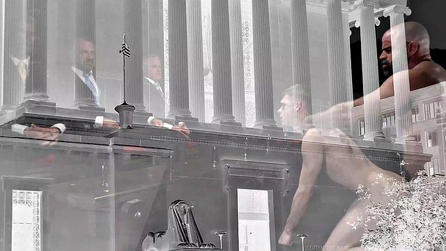 татуированный доктор проверяет глотку по особой методике