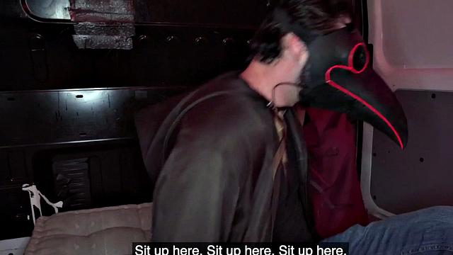 Oiled slut fucked by fake priest