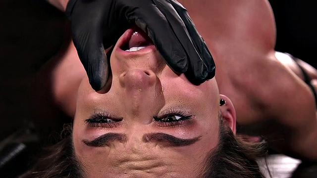 Busty bondage subject dildo fucked and toyed with vibrator