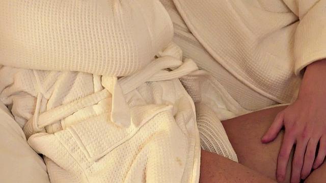 Gay daddy fucks stepson's asshole in bedroom alone