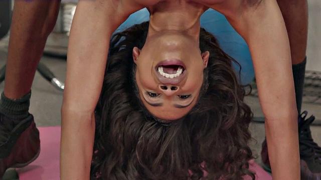 Gym greedy woman fucked ny black dick in missionary