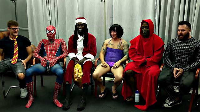 GangbangCreampie - GORGEOUS BABE Gets Fucked Hard & Spitroasted In GANGBANG