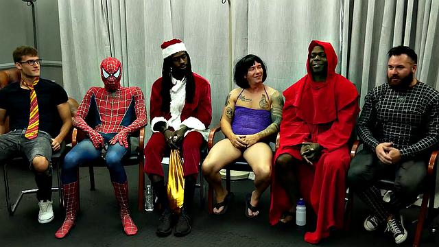 GangbangCreampie - GORGEOUS BABE Gets Fucked Hard & Spitroasted In GANGBANG