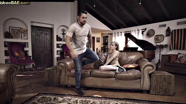 21yo cutie throating and riding a cock