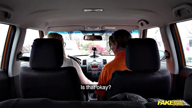 Blonde learner with great boobs