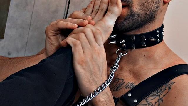 Lucky guy fucks perverted stud in ass in missionary