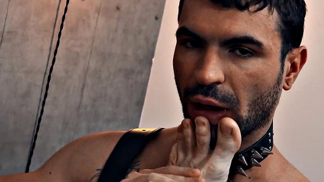 Lucky guy fucks perverted stud in ass in missionary