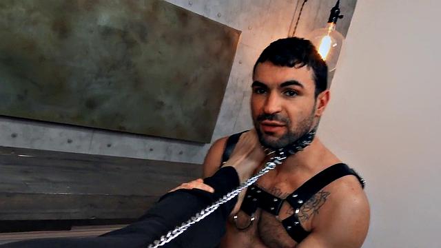 Lucky guy fucks perverted stud in ass in missionary