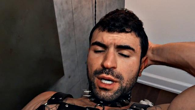 Lucky guy fucks perverted stud in ass in missionary