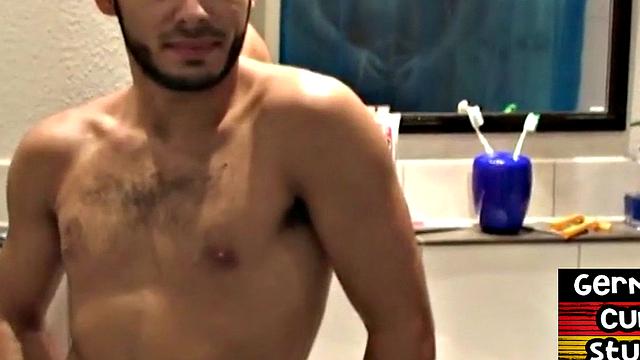 Fat German DILF sucks stud cock in homemade video