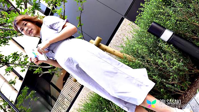 japanese amateur Miss Iori Sasaki is a new model with a shaved pussy