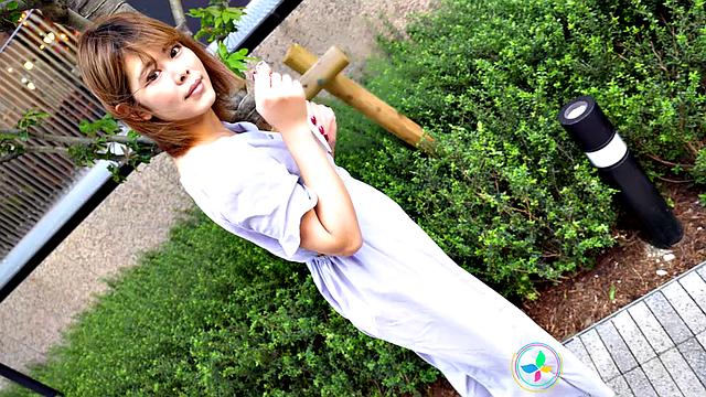 japanese amateur Miss Iori Sasaki is a new model with a shaved pussy