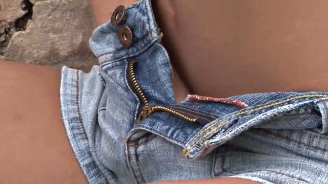 Sweet BrookeSkye showing tits in public