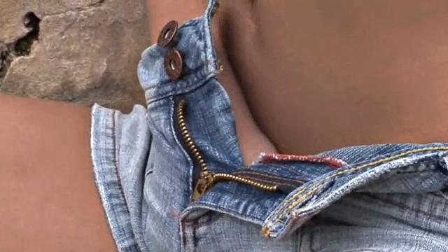 Sweet BrookeSkye showing tits in public