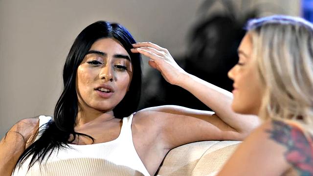 GIRLSWAY - Straight But Lonely PAWG Kali Roses Begs Lesbian Violet Myers To Fuck