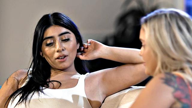 GIRLSWAY - Straight But Lonely PAWG Kali Roses Begs Lesbian Violet Myers To Fuck