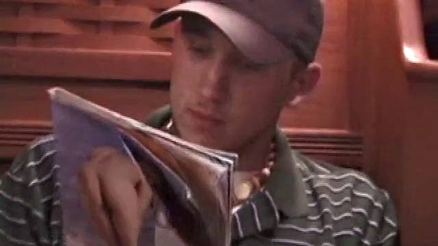 While these two are out on a friend's boat, Chad finds a stash of magazines, and they each start jacking off. It's not long before Nick has his cock in Chad's mouth.