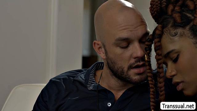 Nailing my new TS Ebony neighbor in the ass