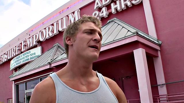 Real straight jock gloryhole gets bj before cumming in mouth