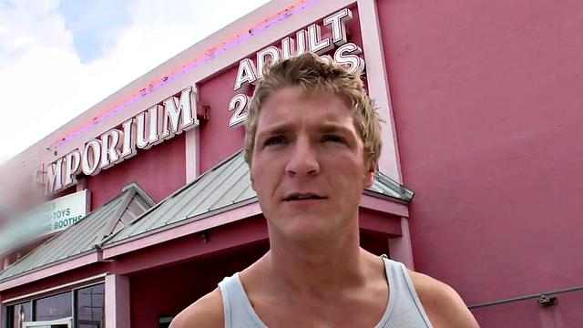 Real straight jock gloryhole gets bj before cumming in mouth