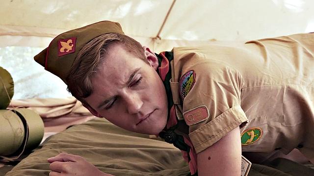 Twunk scout fucks skinny twink outdoors in tent