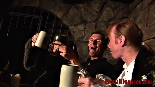 Blond Magda Endures Extreme Food Play & BDSM Gang Bang