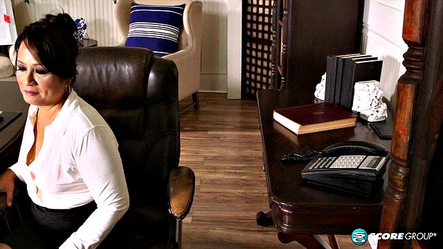 Maya is 57. The guy in her ass is 26.