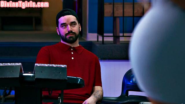 Big-titted blonde Trans fucked by BF