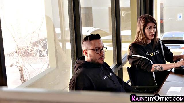 busty office MILF pussysmashed