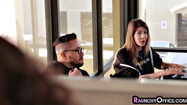busty office MILF pussysmashed