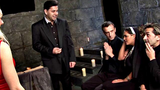 Turning Service into Big Tits Orgy