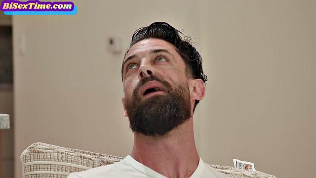 Hairy babe pussyfucked by bisex guys