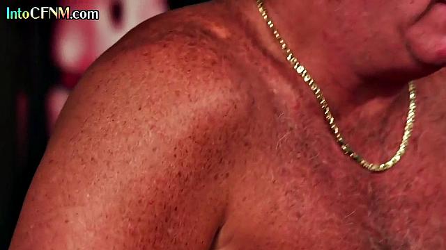 Big-titted CFNM babes jerking off their lover