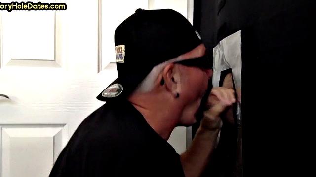 Gloryhole DILF spoils cock in homemade blowjob fun